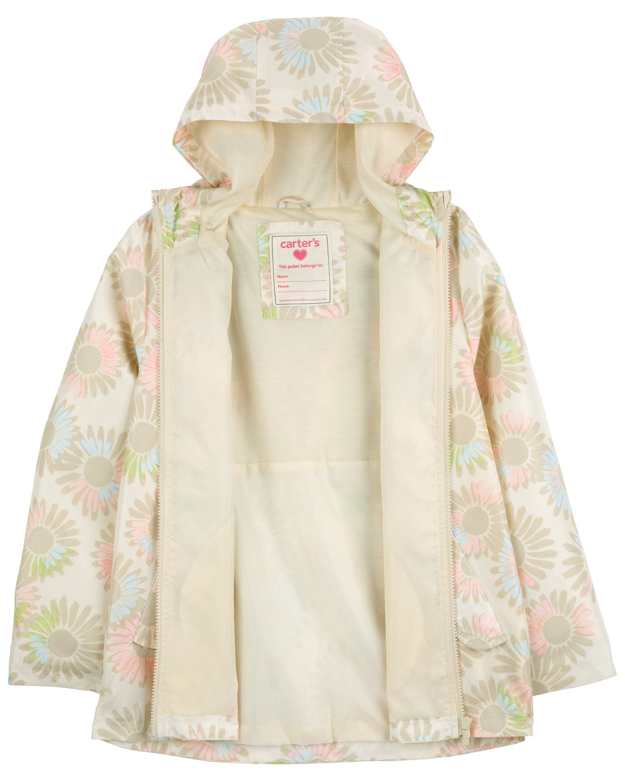 Girls floral raincoat sales
