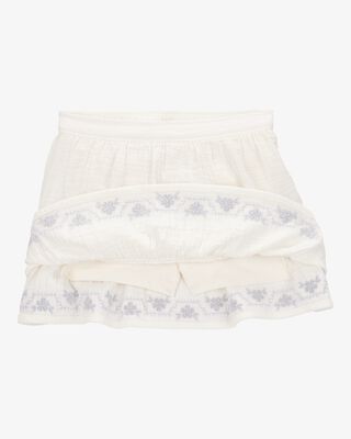 Product image 2 of Toddler Floral Embroidered Gauze Skort - Ivory