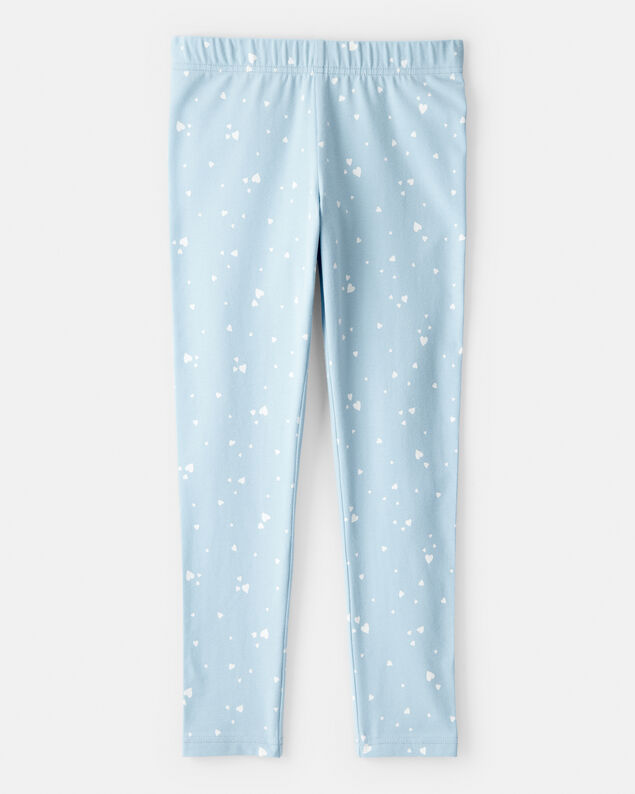 Product image 2 of Girls Heart Print Pull-On Stretch Leggings - Blue