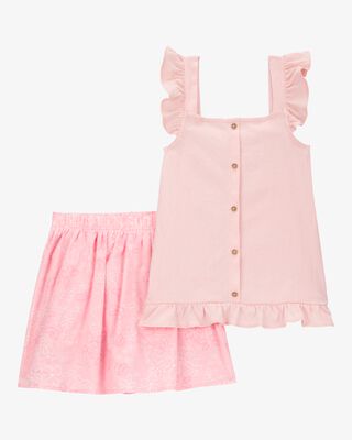 Product image 1 of Kid 2-Piece Print Skort Set - Pink