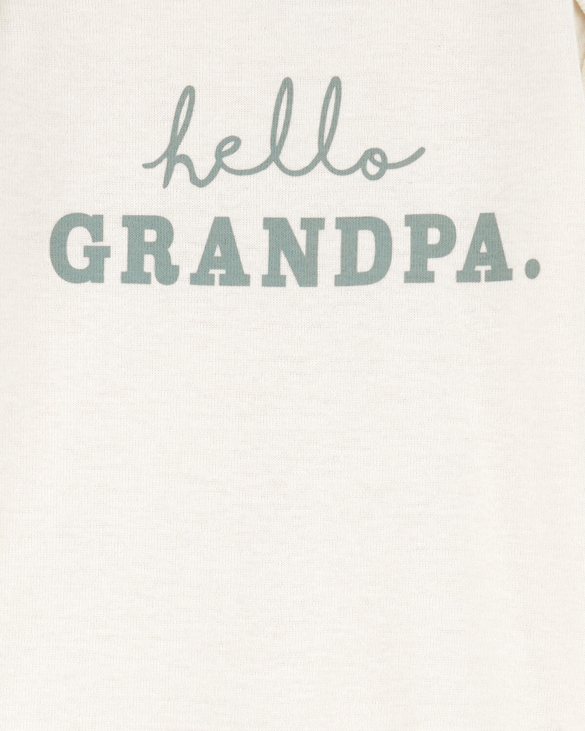 Baby Hello Grandpa Announcement Bodysuit - Carter