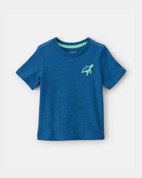 baby boy sea turtle graphic tee - blue