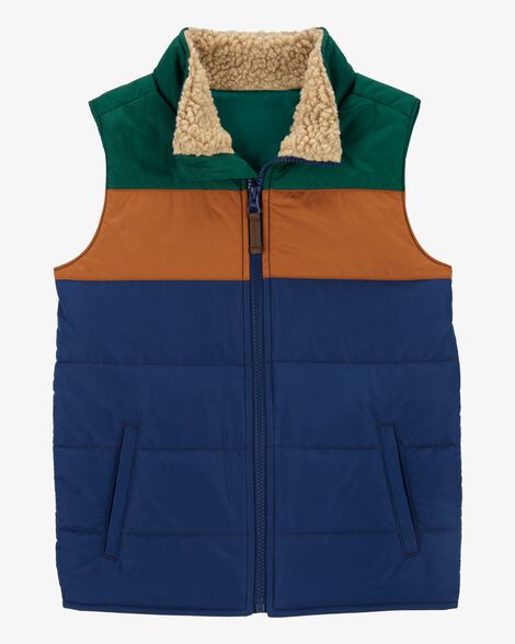  Product image 1 of Kid Colorblock Zip-Up Puffer Vest