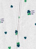 Green - Baby Leprechaun Print St Patrick's Day Cotton Blend 1-Piece Pajamas, Selected