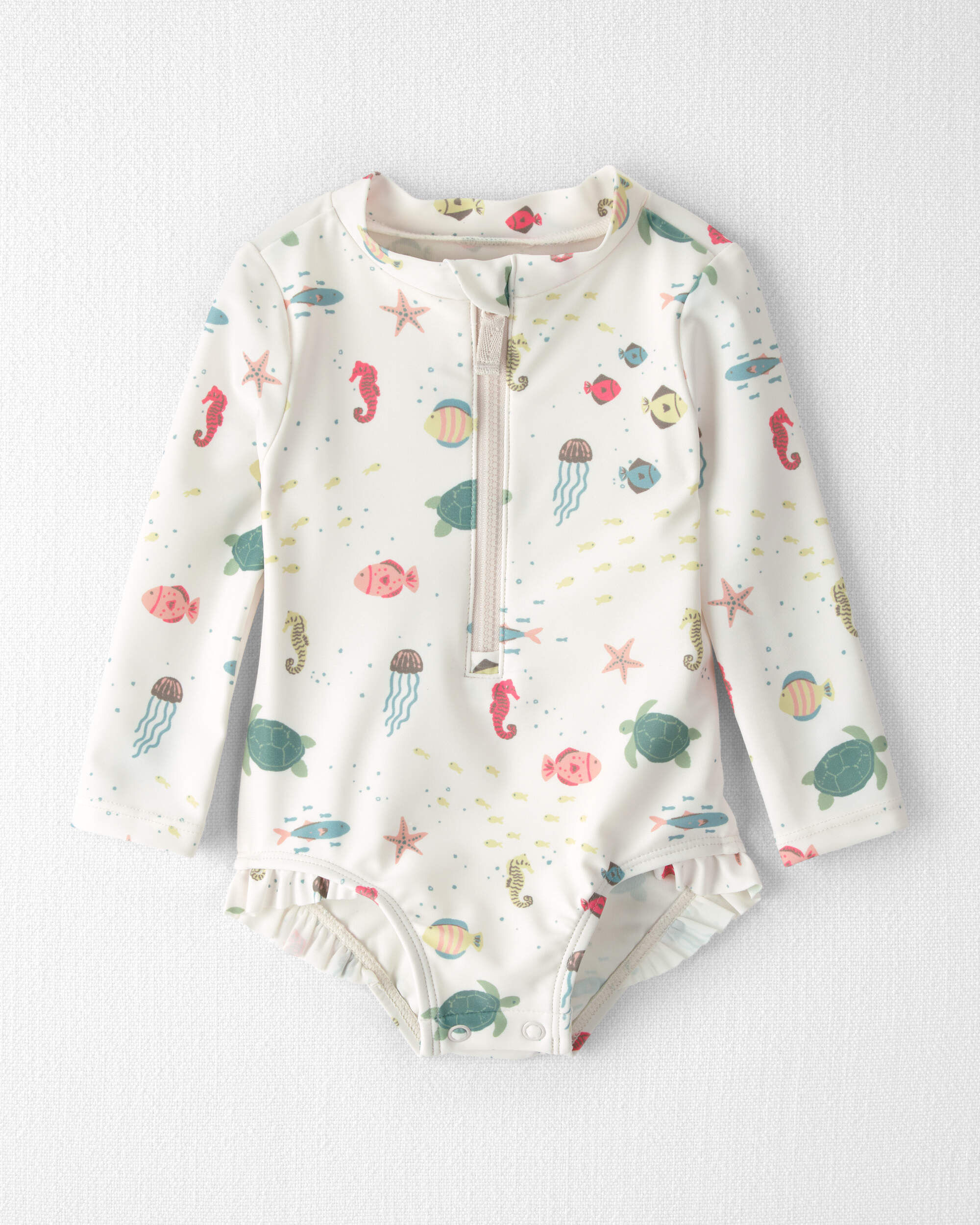 Little Planet Baby Girl Recycled Rashguard Swimsuit in Under the Sea 12M Under the Sea 23$