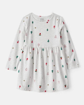 Toddler Girl Bow Long-Sleeve Graphic Tee - Red