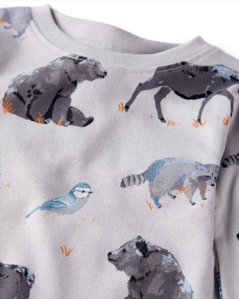 Product image 2 of Toddler Organic Cotton Pajamas in Midnight Forest Print