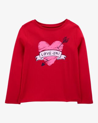 Product image 1 of Kid Love Ya Valentine's Day Cotton Blend Graphic Tee