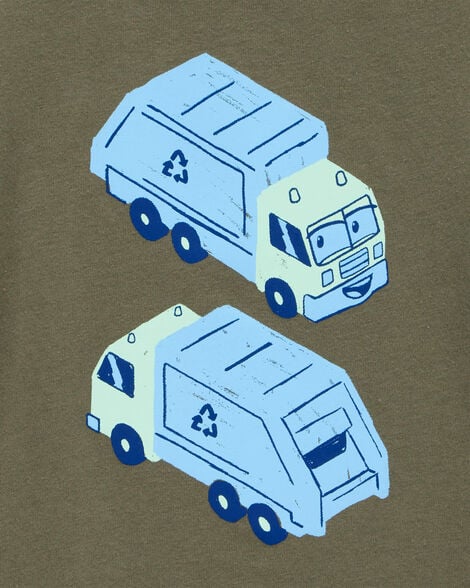 Product image 2 of Toddler Boy Recycling Truck Graphic Tee - Olive