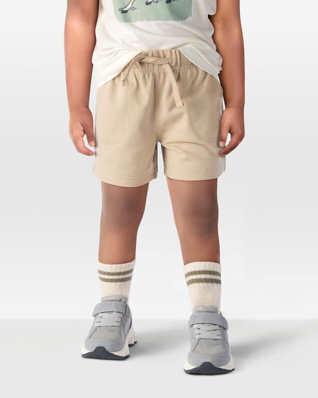Product image 2 of Toddler Boy Pull-On French Terry Shorts - Khaki