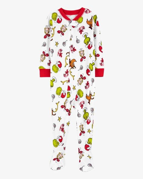 Baby 1-Piece Christmas Grinch 100% Cotton Footie Pajamas