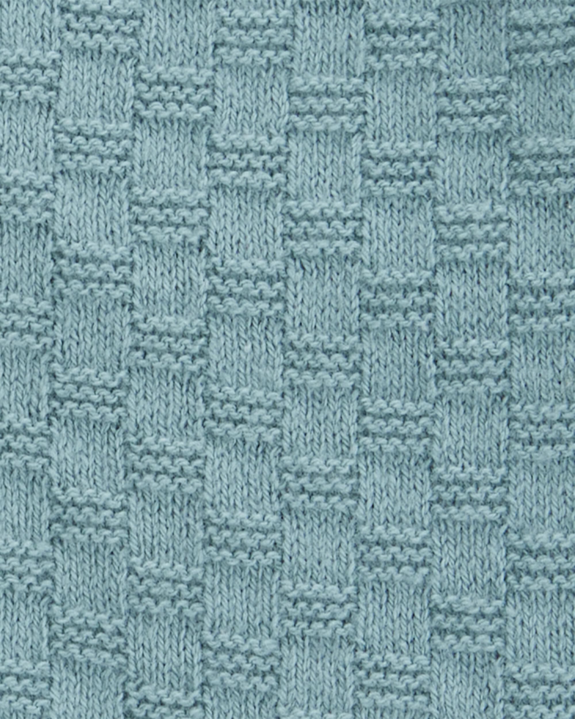Baby Button-Front Sweater Romper - Blue