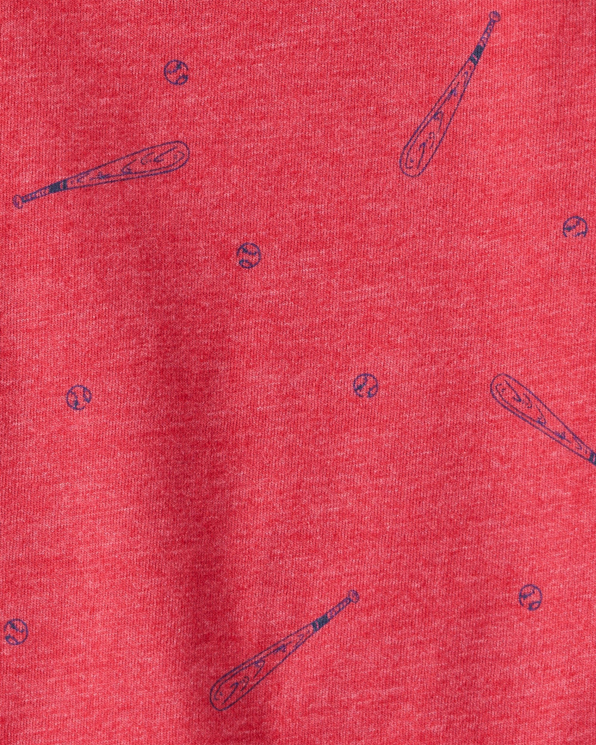 Baby Boy Baseball Print Short-Sleeve Tee - Red