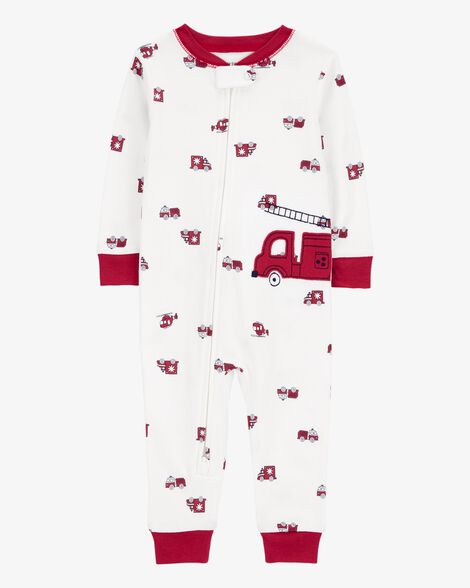  Product image 1 of Baby 1-Piece Firetruck 100% Snug Fit Cotton Footless Pajamas