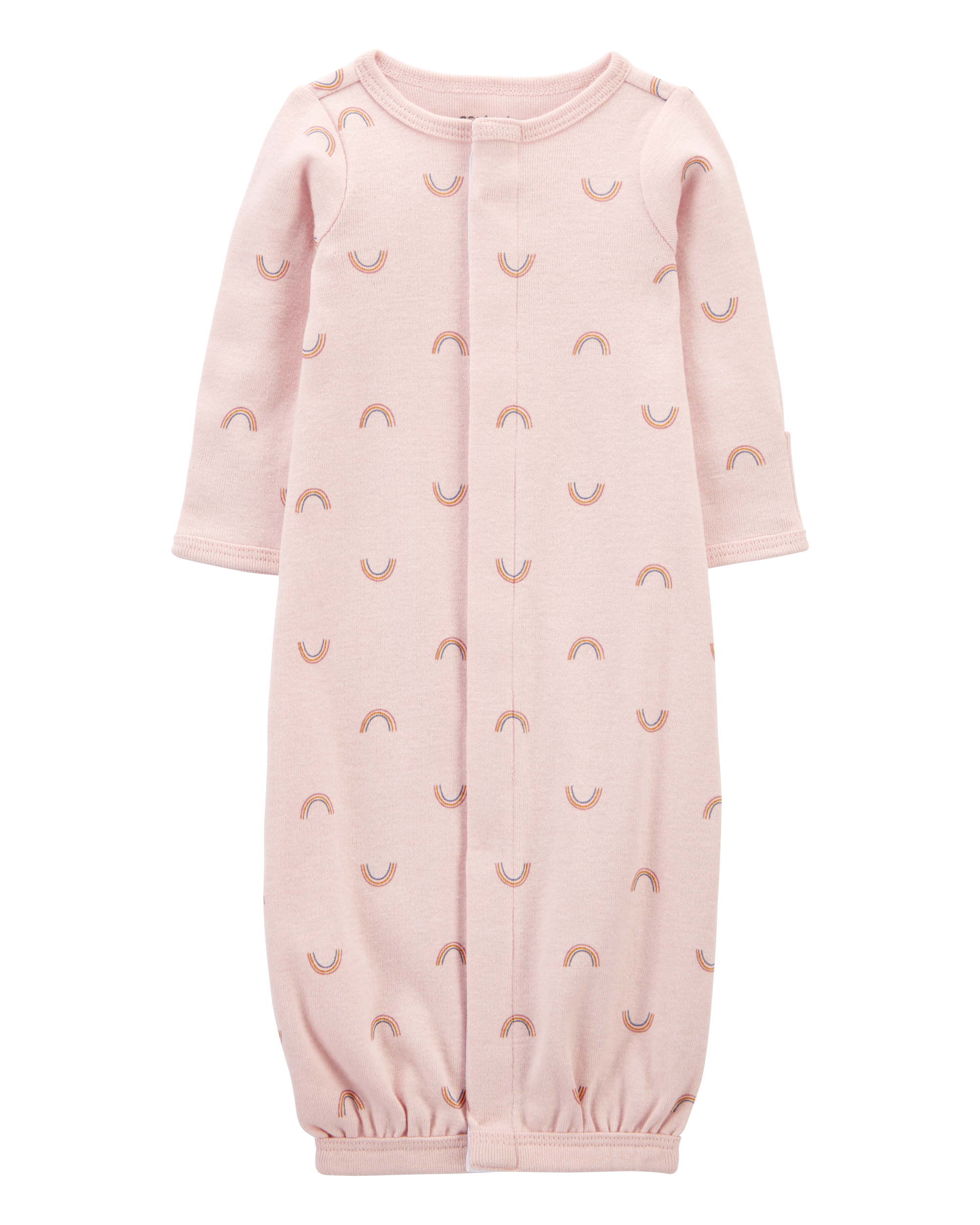 Baby Preemie Rainbow Cotton Sleeper Gown