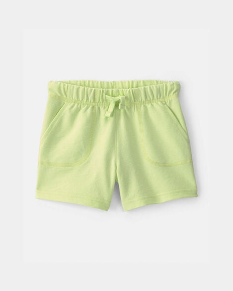 toddler boy french terry shorts - green