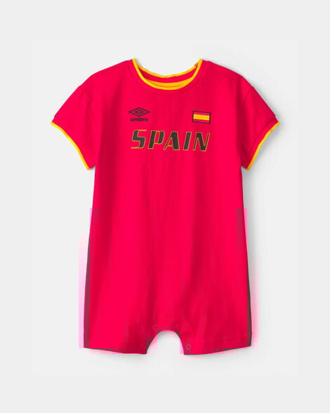 baby umbro spain romper - red