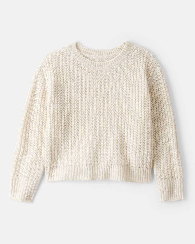 Product image 1 of Girls Long-Sleeve Sweater - Ivory