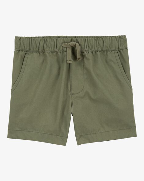 Product image 1 of Toddler Pull-On Poplin Shorts - Olive