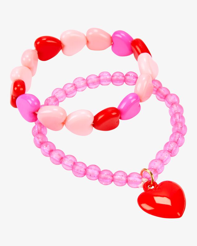 Product image 1 of 2-Pack Heart Bracelets - Pink