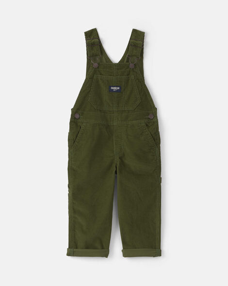 Toddler Corduroy Overalls - Olive Green