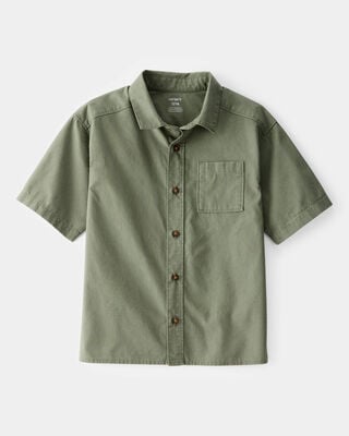 Product image 1 of Kid Short-Sleeve Button-Down Pocket Shirt - Green