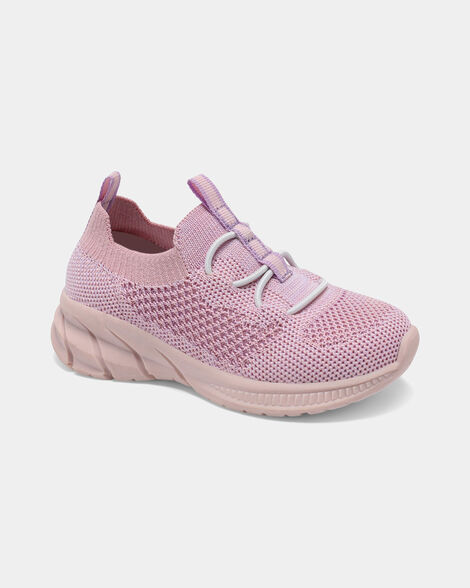 toddler girl pull-on athletic sneakers - pink