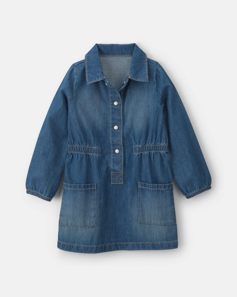 OshKosh B'gosh Toddler Girl Denim Long-Sleeve Dress - Medium Wash 2T Medium Wash