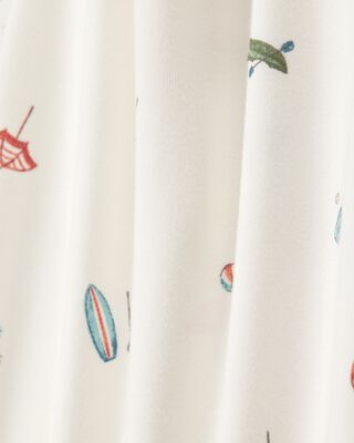 Product image 2 of Toddler Camp Print Zip-Up PurelySoft Footless 1-Piece Pajamas - Ivory