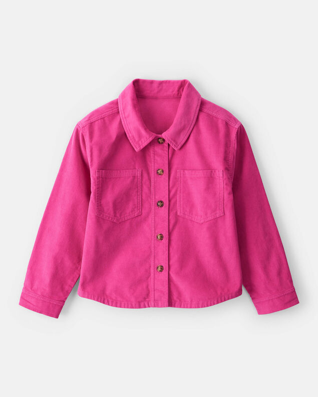 Product image 1 of Girls Corduroy Button-Down Shirt - Pink
