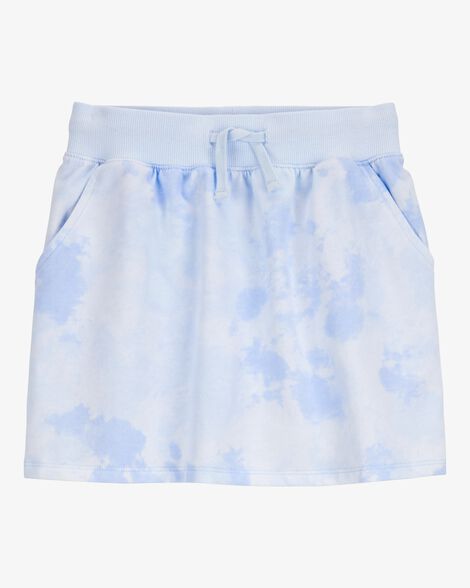  Product image 1 of Kid Drawstring Cloud Dye French Terry Skort - Blue