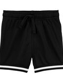 Black - Toddler Sporty Mesh Fan Favorite Shorts, Selected