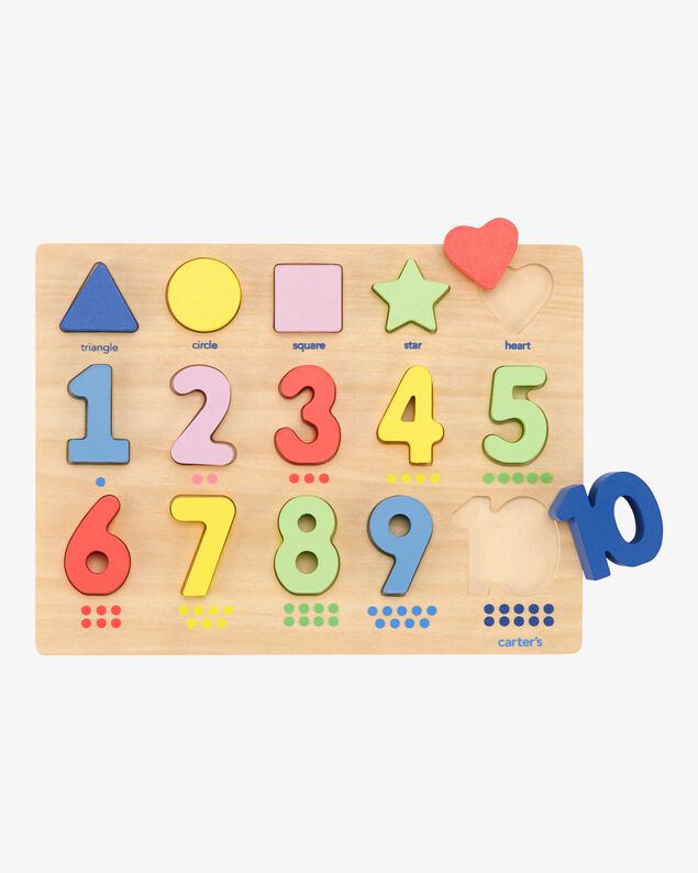 Product image 1 of Toddler Wooden Numbers & Shapes Activity Set