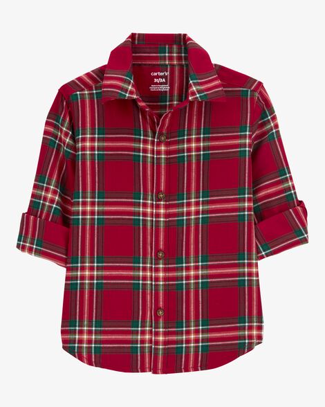  Product image 2 of Toddler Plaid Twill Button-Down Shirt