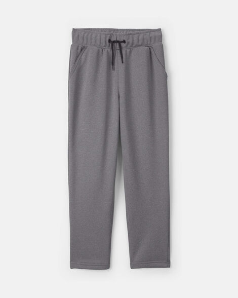 boys french terry active pants - grey