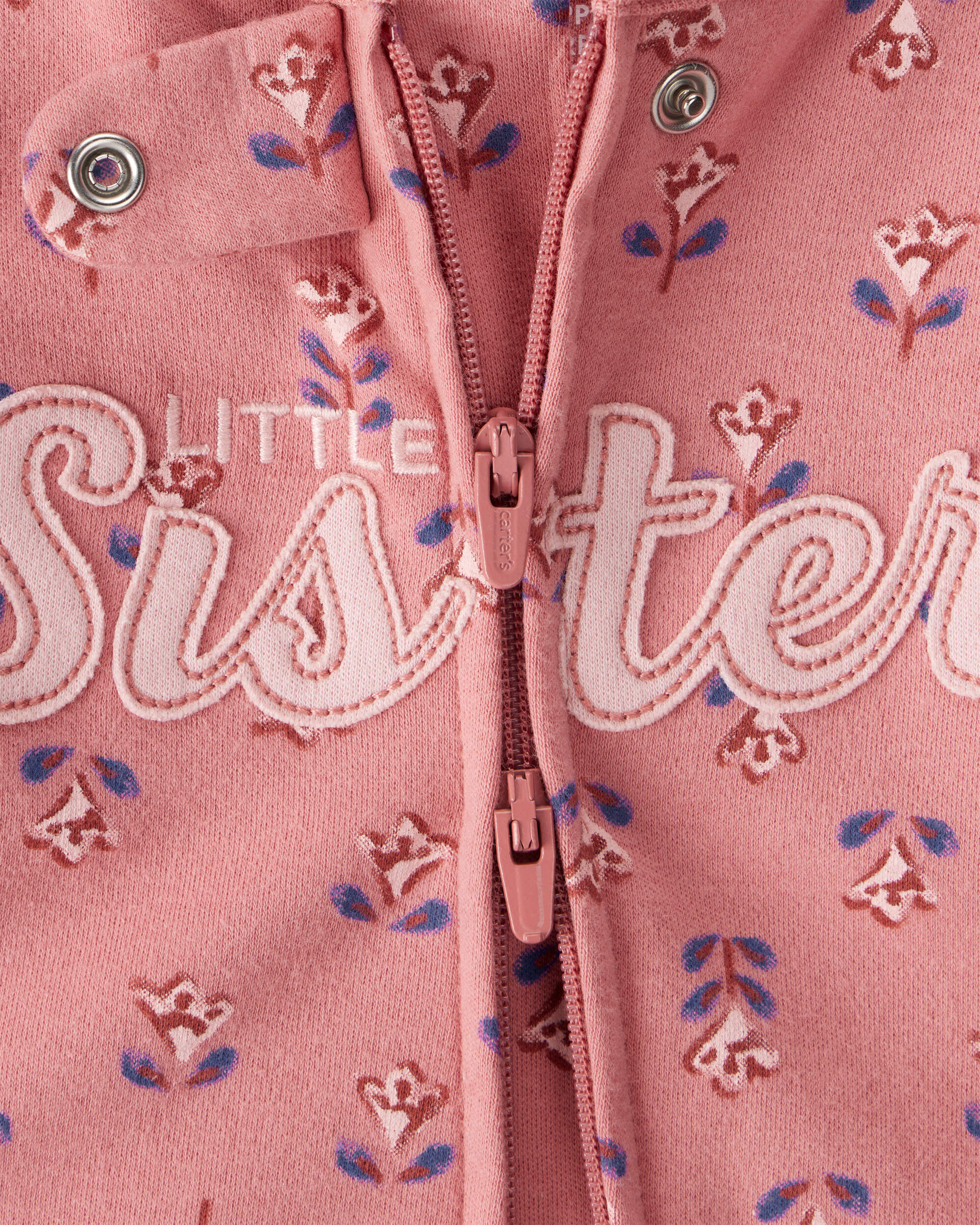 Baby Little Sister 2-Way Zip Cotton Sleep & Play Pajamas