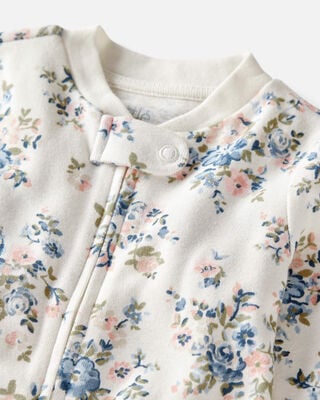 Product image 2 of Baby Organic Cotton Floral-Print Sleep & Play Pajamas