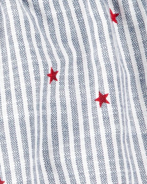  Product image 3 of Toddler Striped Star Print Shorts - Blue