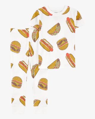 Product image 1 of Toddler 2-Piece Food Print 100% Snug Fit Cotton Pajamas - Ivory