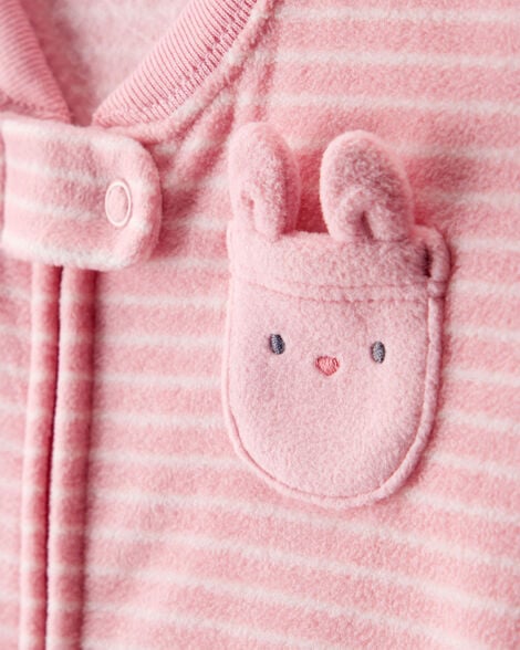 Baby Giraffe Print Long-Sleeve Wearable Blanket - White