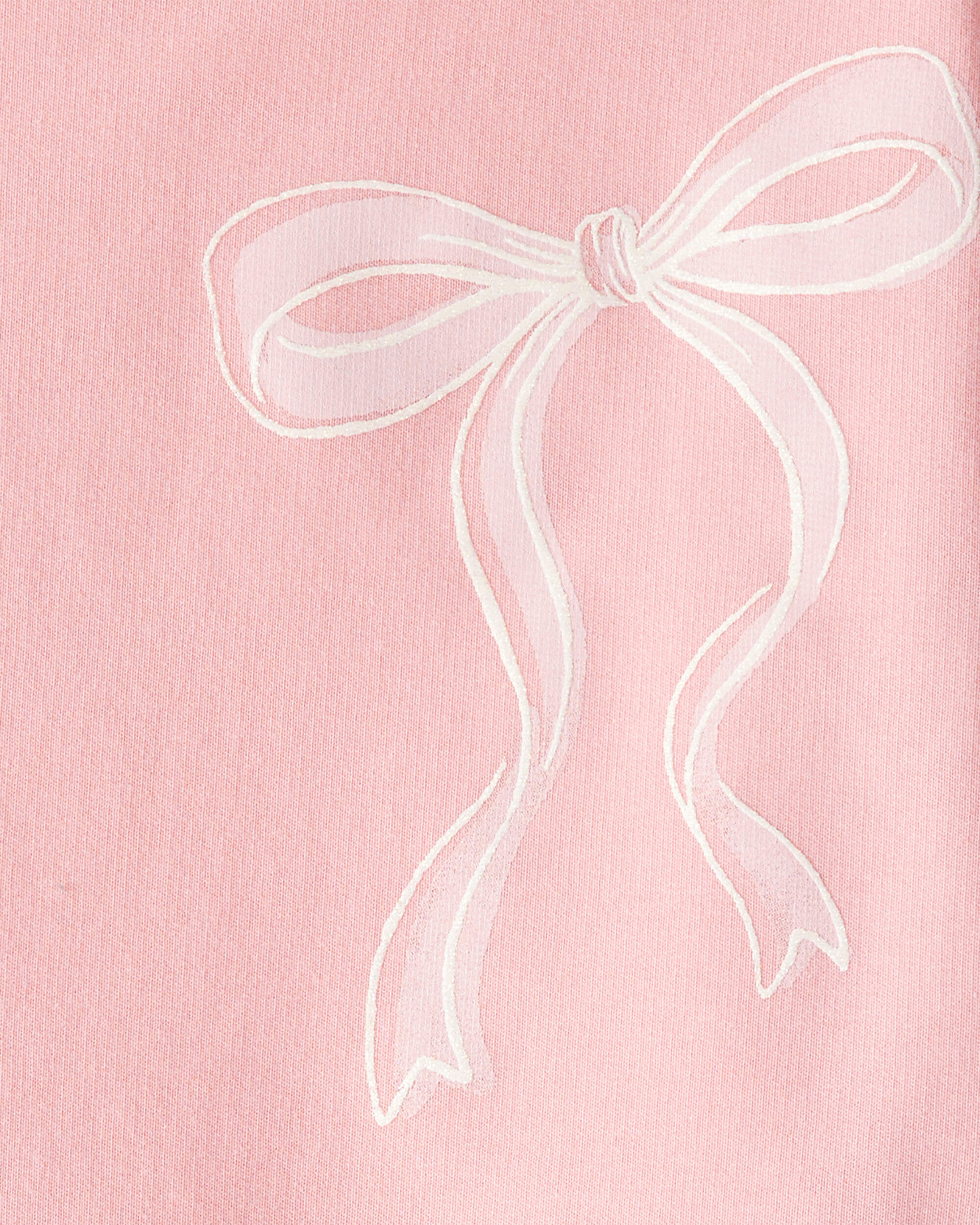 Toddler Girl Bow Long-Sleeve Top & Tulle Skirt Set - Pink