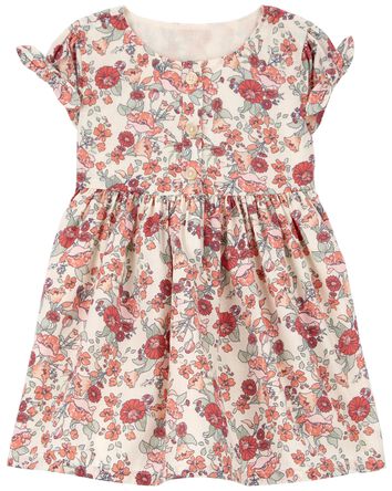 Baby Floral Print Puff Sleeve Dress
