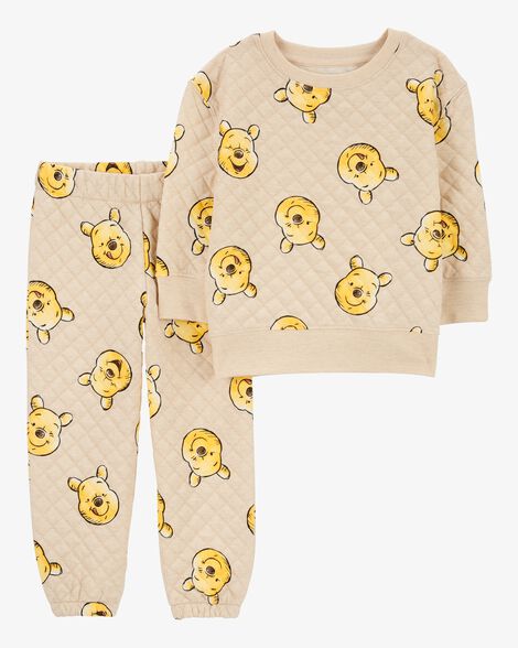  Product image 1 of Baby 2-Piece Winnie The Pooh Quilted Sweatshirt & Pant Set