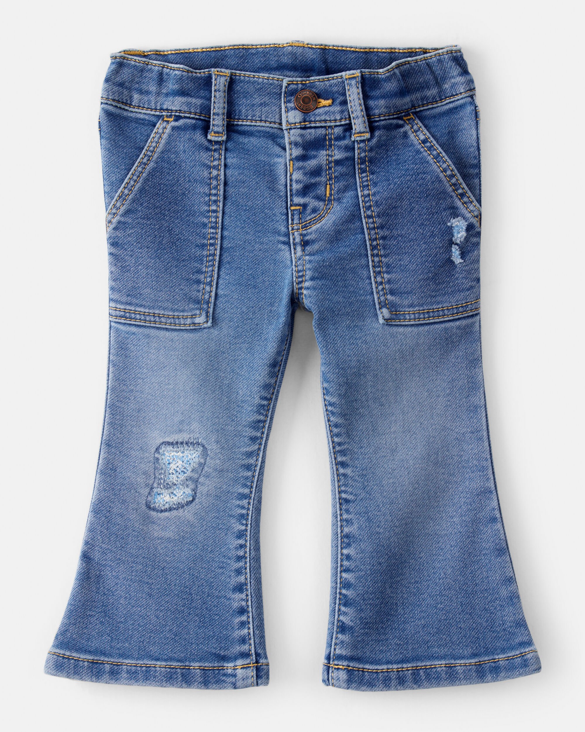 Baby Girl Denim Bootcut Jeans - Blue
