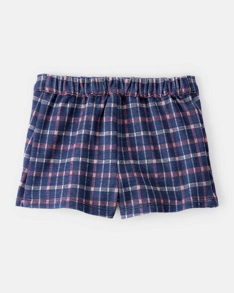 Product image 2 of Baby Girl Plaid Print Knit Skort - Navy/Blue