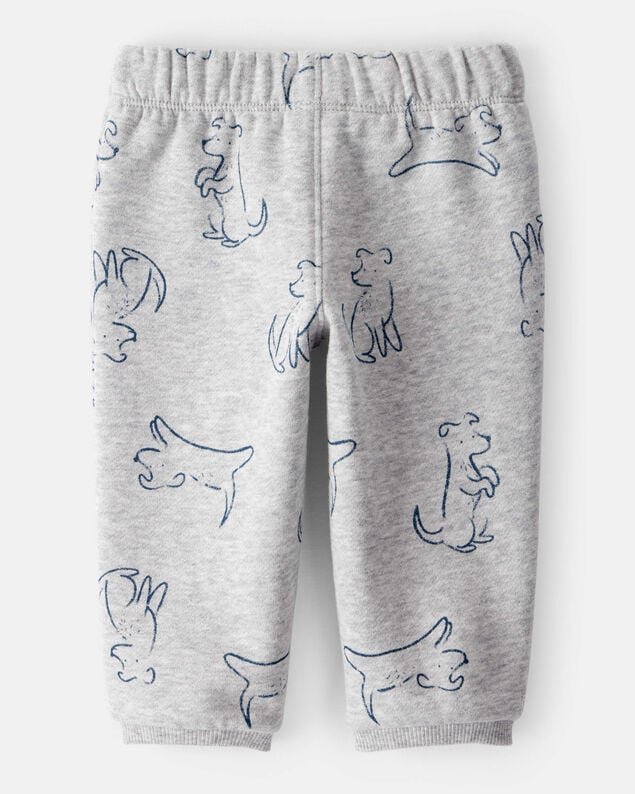 Product image 2 of Baby Boy DayDream Fleece Dog Knit Pull-On Pants - Grey