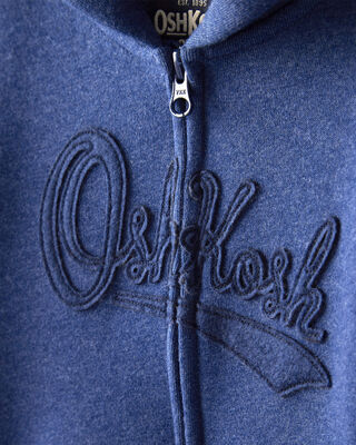 Product image 2 of Toddler OshKosh Fleece Logo Zip Jacket - Blue