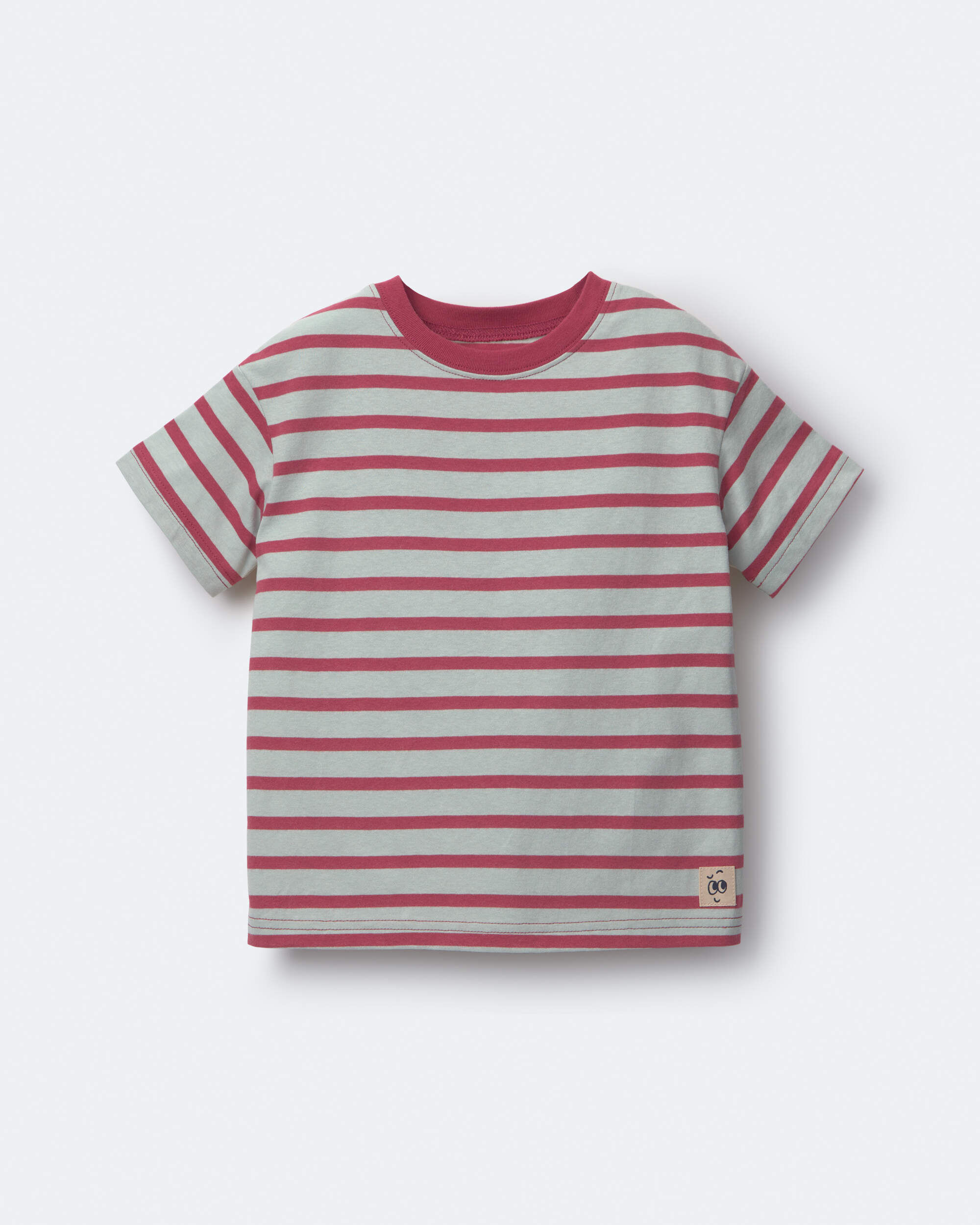 Otter Avenue Toddler Boy Relaxed Tee in Stripes 12M Red/Blue