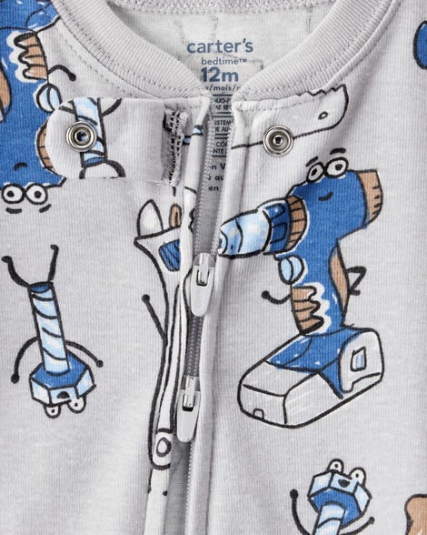 Baby 1-Piece Safari Cotton Footie Pajamas