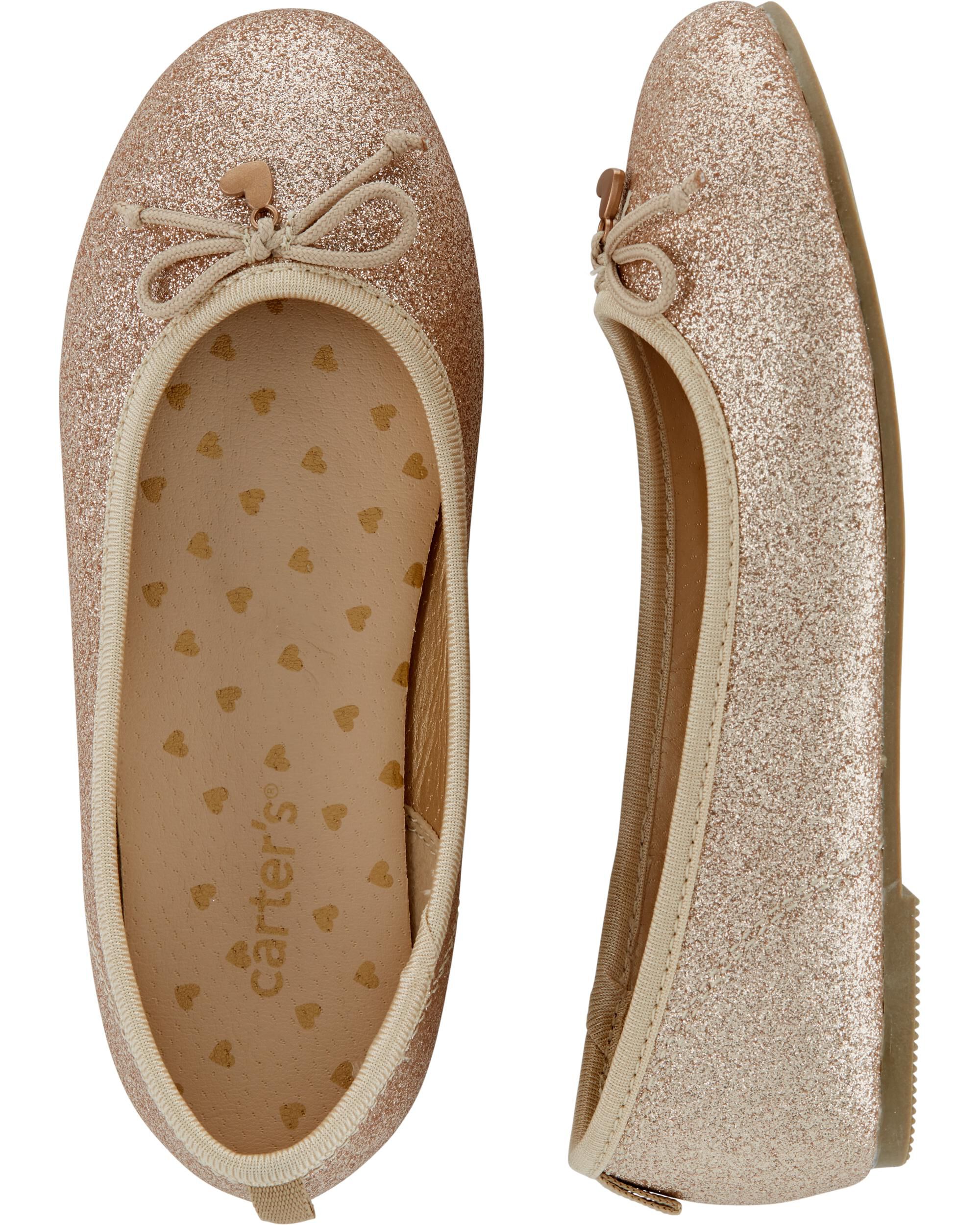 carter's glitter ballet flats